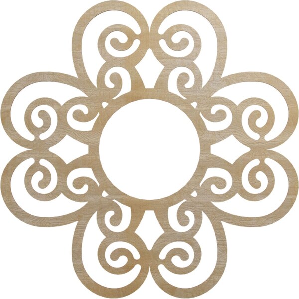 Ekena Millwork Cohen Wood Fretwork Pierced Ceiling Medallion, Birch, 38"OD x 13"ID x 3/8"T CMWP38X38X0375COBI - main
